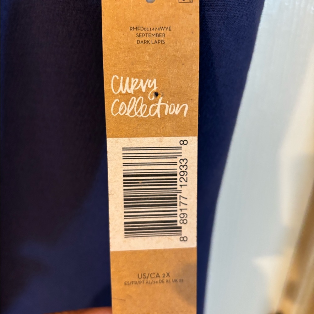 RACHEL Rachel Roy Blue Midi Dress 2X - Picture 3 of 10